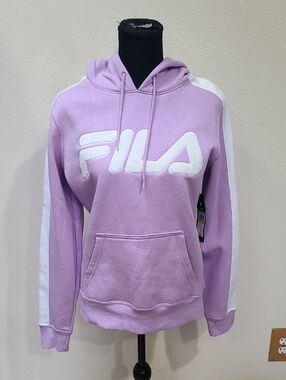 Fila Lavender Pullover Hoodie with White Logo